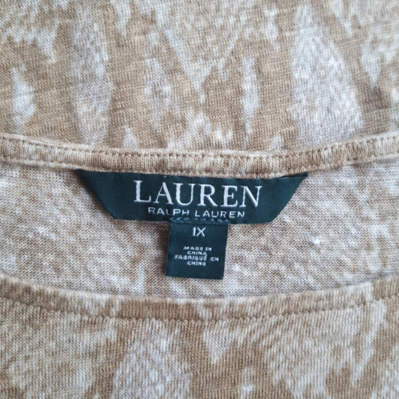 LRL Python Print Linen Knit Top - Picture 5 of 6